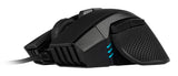 Souris de jeu légère Corsair Ironclaw RGB FPS/MOBA, forme profilée, commutateurs Omron, 18 000 DPI, 7 boutons programmables