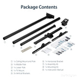 StarTech.com TV Ceiling Mount - Full-Motion Universal Hanging Single Screen Mount with Adjustable Telescopic Long Pole - Tilt / Swivel - VESA Bracket for 32”-75" Displays