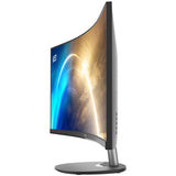 MSI Pro MP341CQ 34 Inch Curved Monitor, 1500R, UWQHD (3440 x 1440), 21:9, 100Hz, VA, 4ms, HDMI, VGA, Built-in Speakers, Anti-Glare, Anti-Flicker, Less Blue light, TÜV Certified, VESA, Kensington, Black