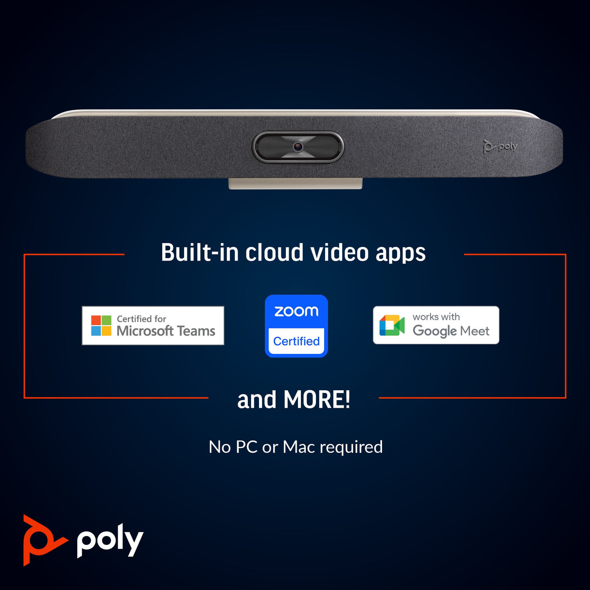 POLY Studio X50 All-In-One Video Bar