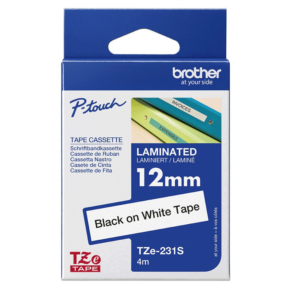 Brother TZE231S2 label-making tape Black on white TZe