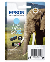 Epson Elephant Singlepack Light Cyan 24XL Claria Photo HD Ink