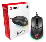 MSI CLUTCH GM11 WHITE Gaming Mouse '2-Zone RGB, upto 5000 DPI, 6 Programmable button, Symmetrical design, OMRON Switches, Center'