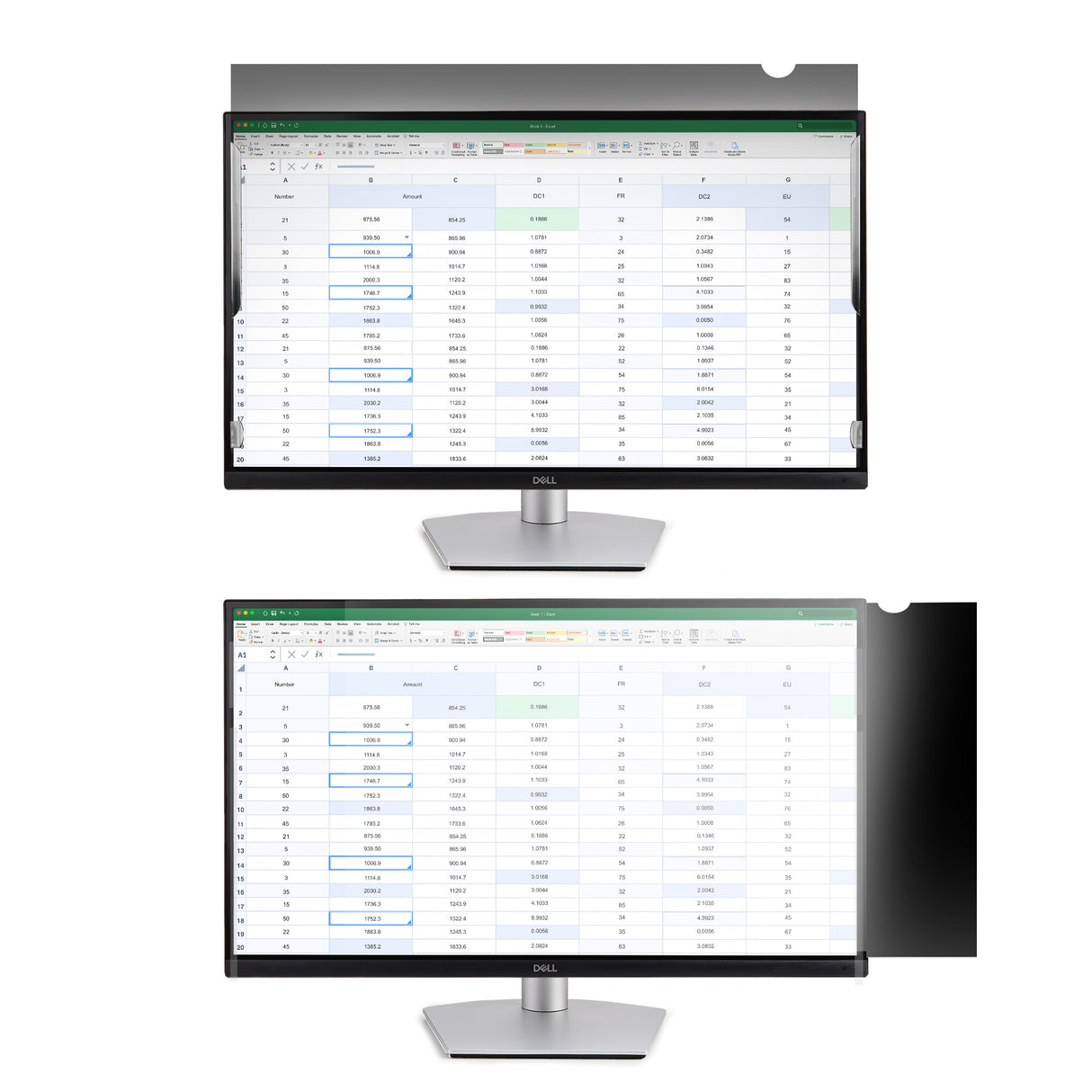 StarTech.com Monitor Privacy Screen for 22" Display - Computer Screen Security Filter - Blue Light Reducing Screen Protector Film - 16:10 Widescreen - Matte/Glossy - +/-30 Degree - TAA