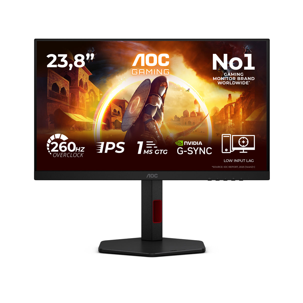 AOC G4 24G4ZR computer monitor 60.5 cm (23.8") 1920 x 1080 pixels Full HD LED Black, Red