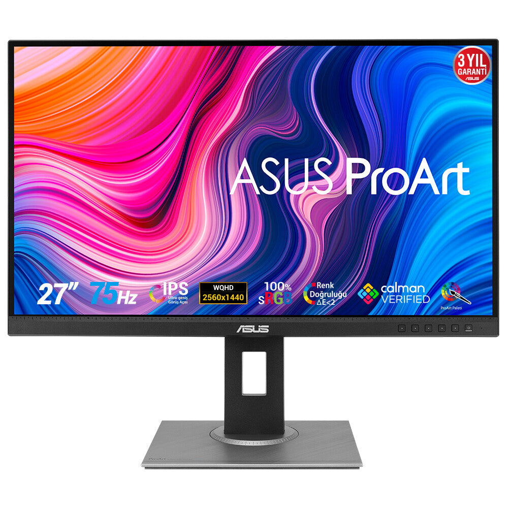 Moniteur professionnel Asus ProArt 27" WQHD (PA278QV), IPS, 2 560 x 1 440, 5 ms, DVI, HDMI, DP, Mini DP, 100 % sRGB, VESA