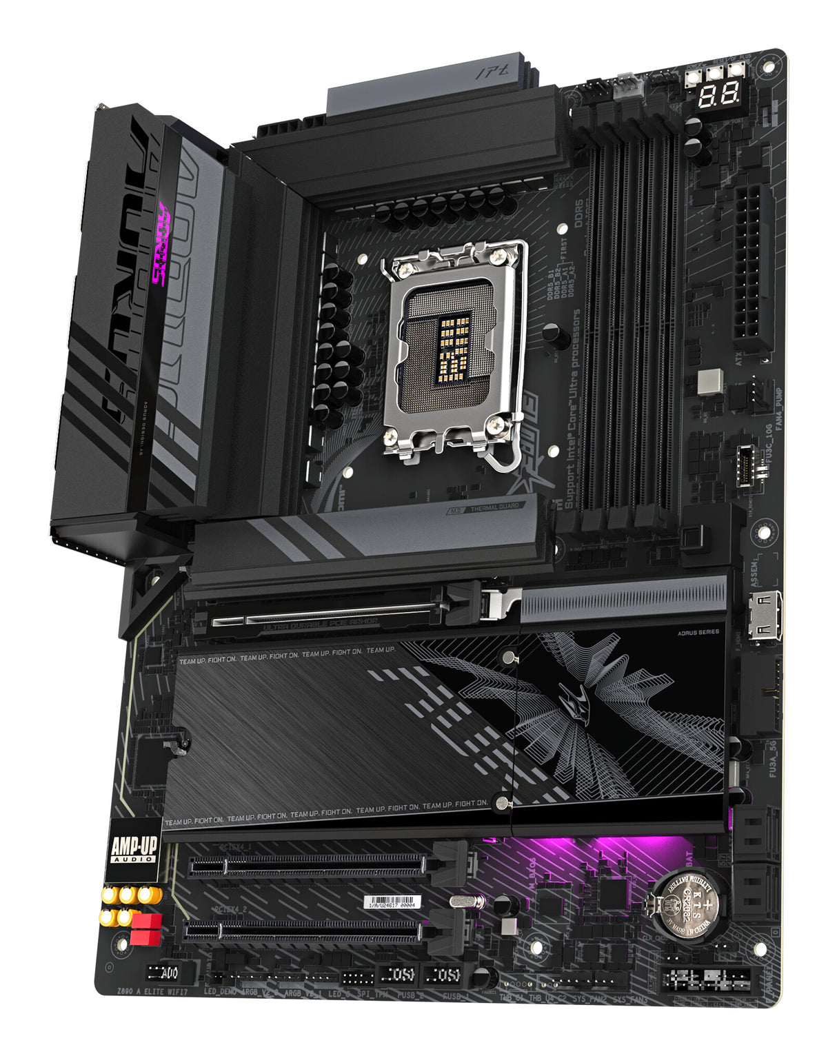 GIGABYTE Z890 AORUS ELITE WIFI7 Motherboard - Supports Intel Core Ultra (Series 2) CPUs, 16+1+2 phases VRM, up to 8800MHz DDR5 (OC), 1xPCIe 5.0 + 3xPCIe 4.0, Wi-Fi 7, 2.5GbE LAN, Thunderbolt 4