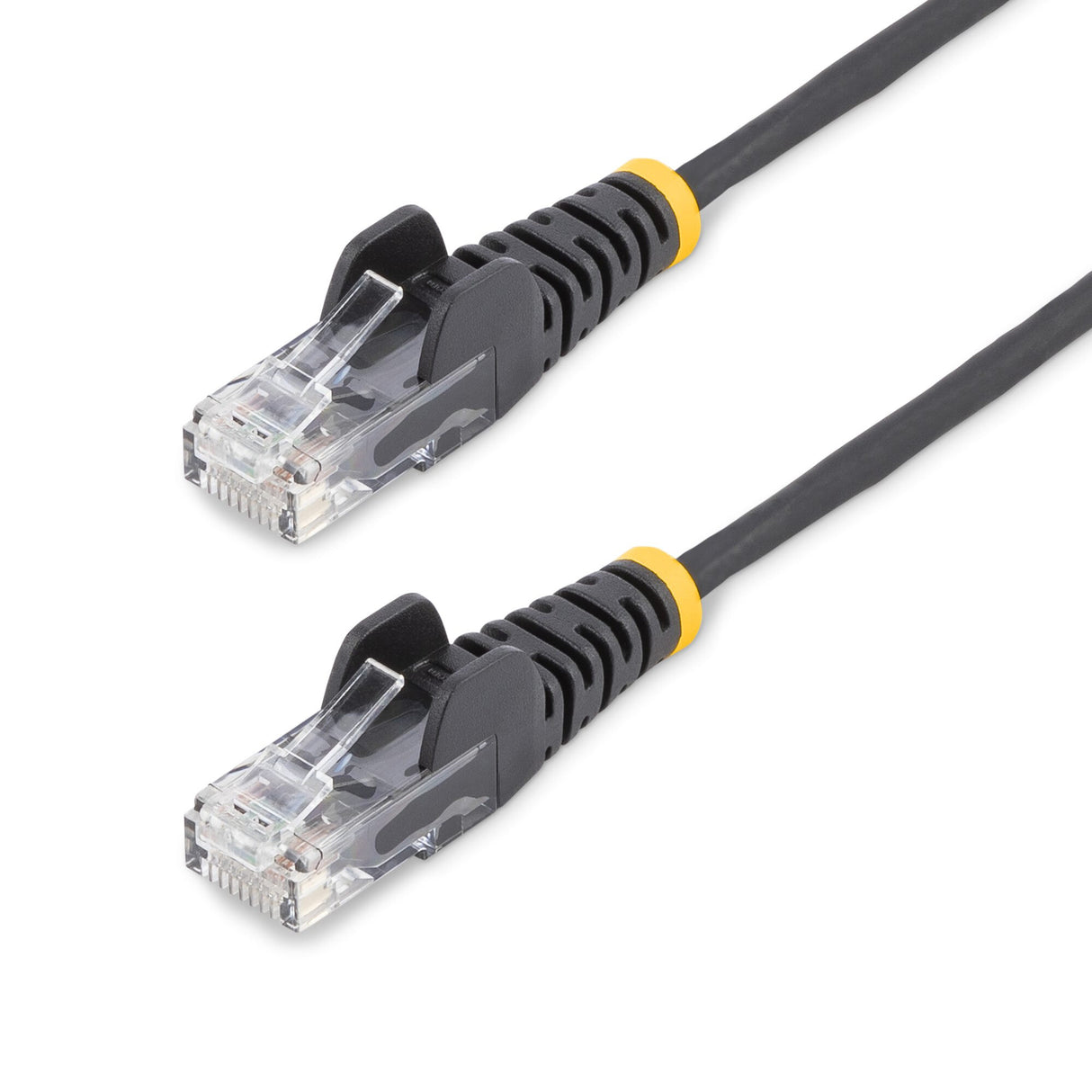StarTech.com 10m Black Slim CAT6 Ethernet Cable, Snagless, 100W PoE, UTP, LSZH, 28AWG Pure Bare Copper Wire, Slim RJ45 Network Patch Cord w/Strain Reliefs, Fluke Tested