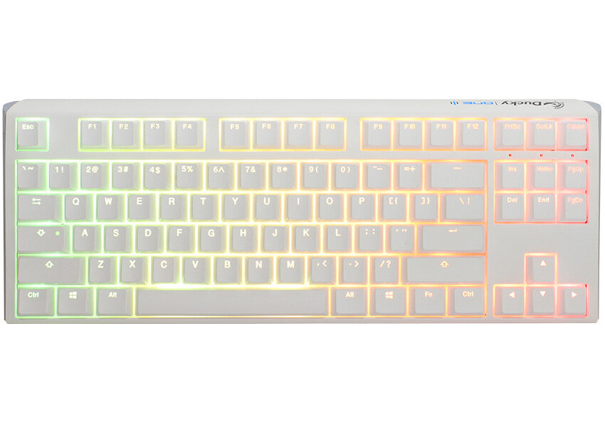Ducky One3 Pure White TKL Speed keyboard Gaming USB UK English