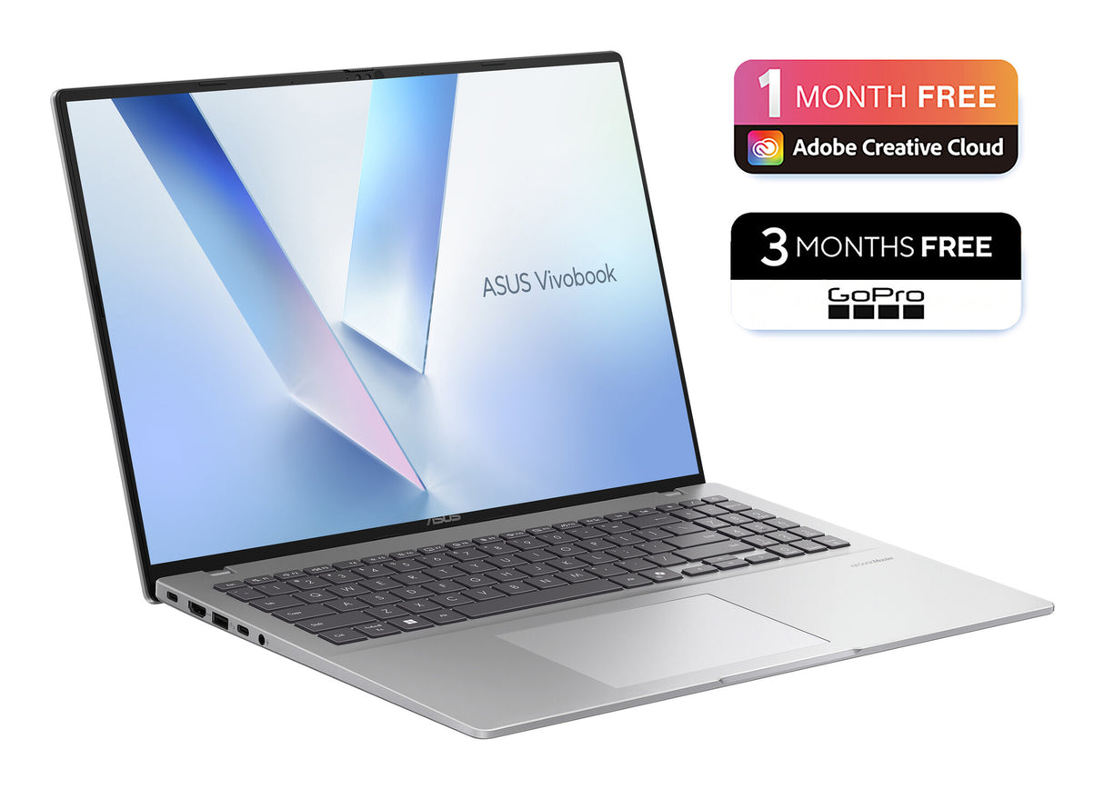 ASUS Vivobook 16 S1607KA-MB267W Copilot+ PC AMD Ryzen™ AI 5 330 Laptop 40.6 cm (16") WUXGA 16 GB DDR5-SDRAM 512 GB SSD Wi-Fi 6 (802.11ax) Windows 11 Pro Silver