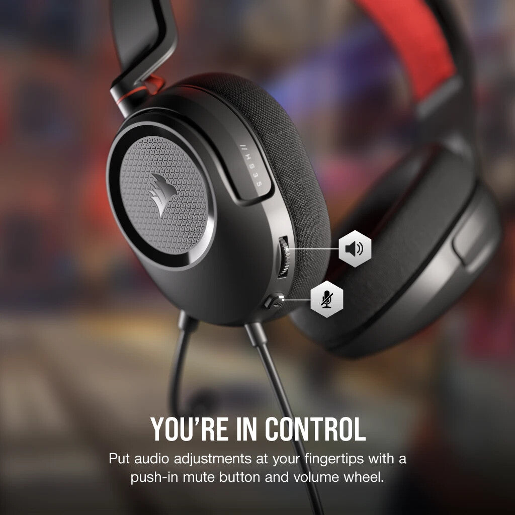Corsair HS35 v2 Headset Wired Head-band Gaming Carbon