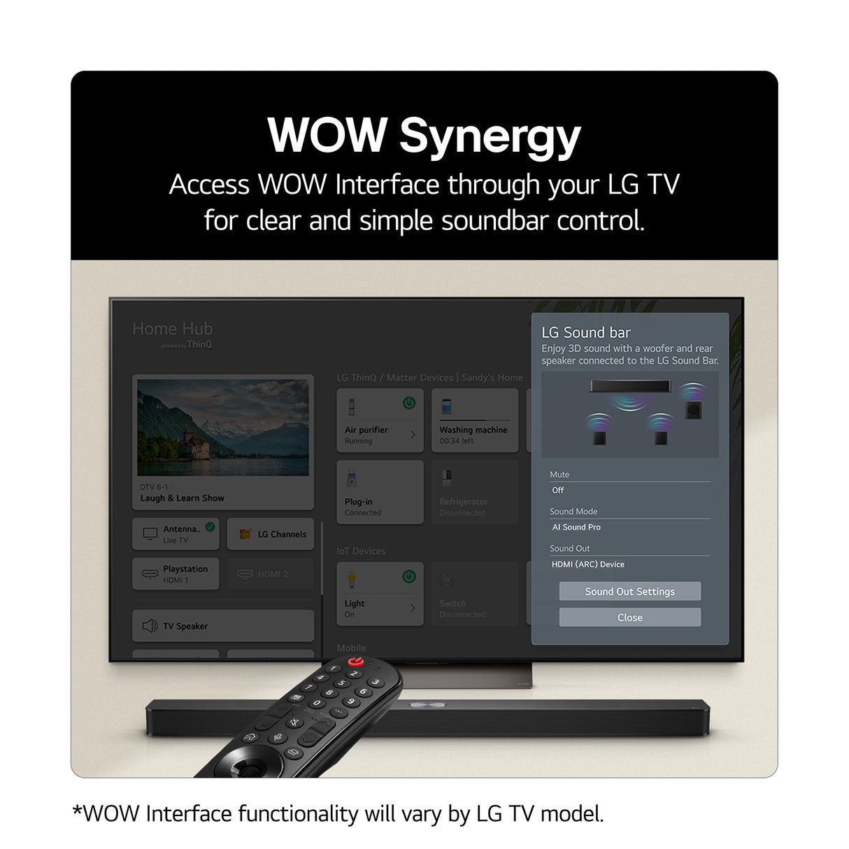 LG US60T.AGBRLLK soundbar speaker Black 3.1 channels 340 W