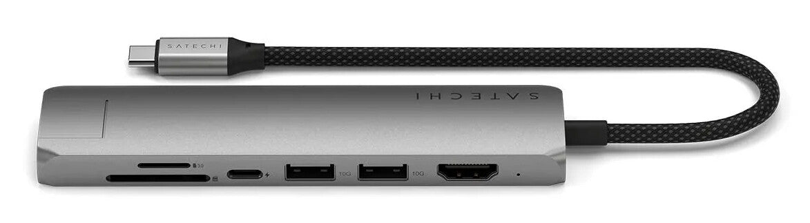 Satechi ST-P7SM interface hub USB Type-C 10000 Mbit/s Grey
