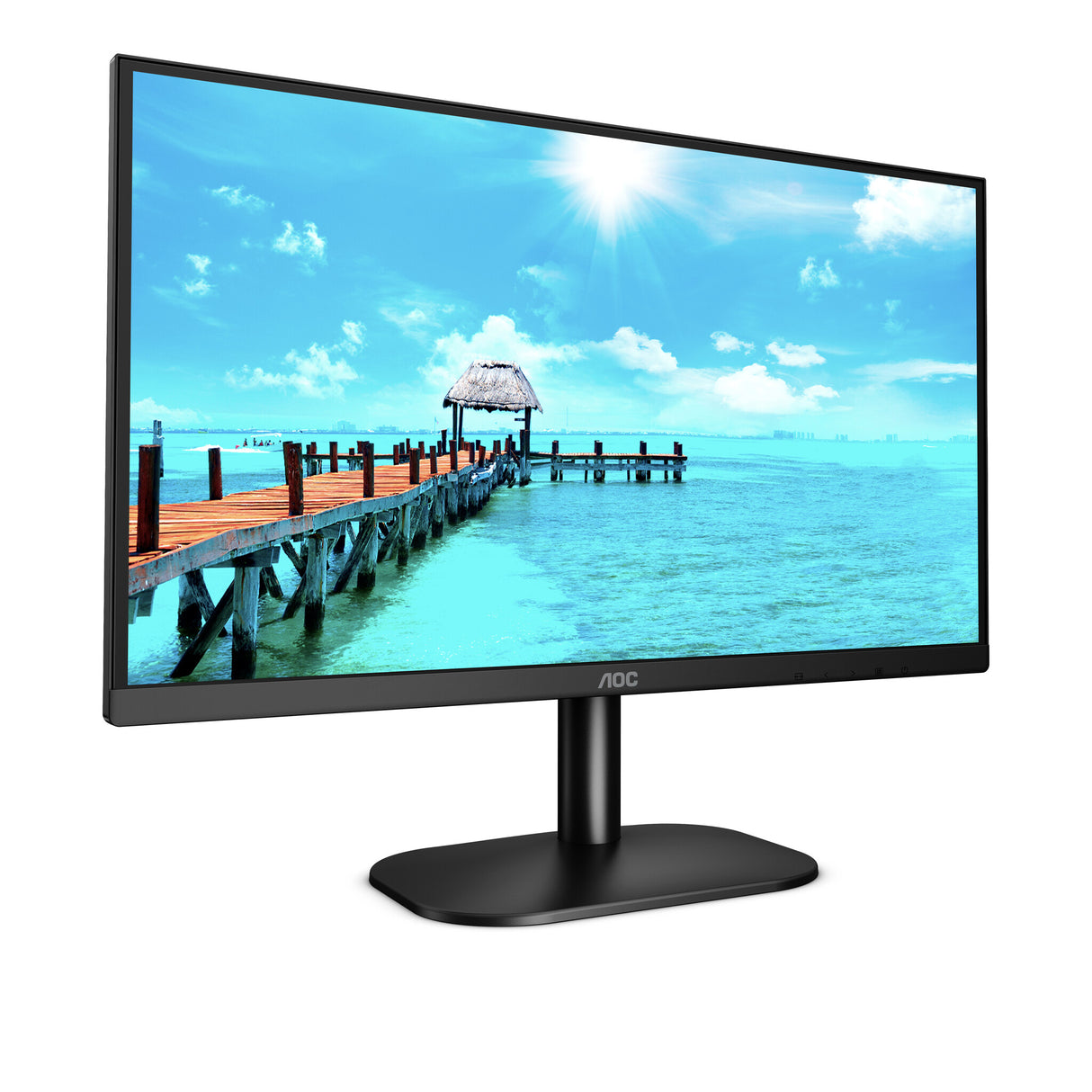 AOC 22B2H/EU Monitor sin marco de 21,5 pulgadas, Full HD, pantalla ancha, VGA, HDMI, 4 ms, 75 Hz, VESA, inclinable