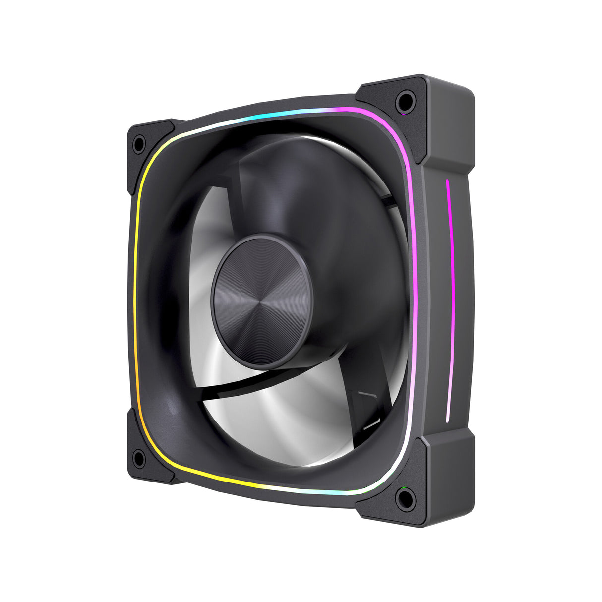 VIDA Stealth 120mm ARGB PWM Case Fan, Hydraulic Bearing, Outer Ring Lighting, 600-1500 RPM, Black Computer case 12 cm 80 pc(s)