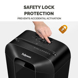 Fellowes LX Series Paper Shredder LX70 11 Sheet Cross Cut Shredder with 18 Litre Bin High Security P4 Black