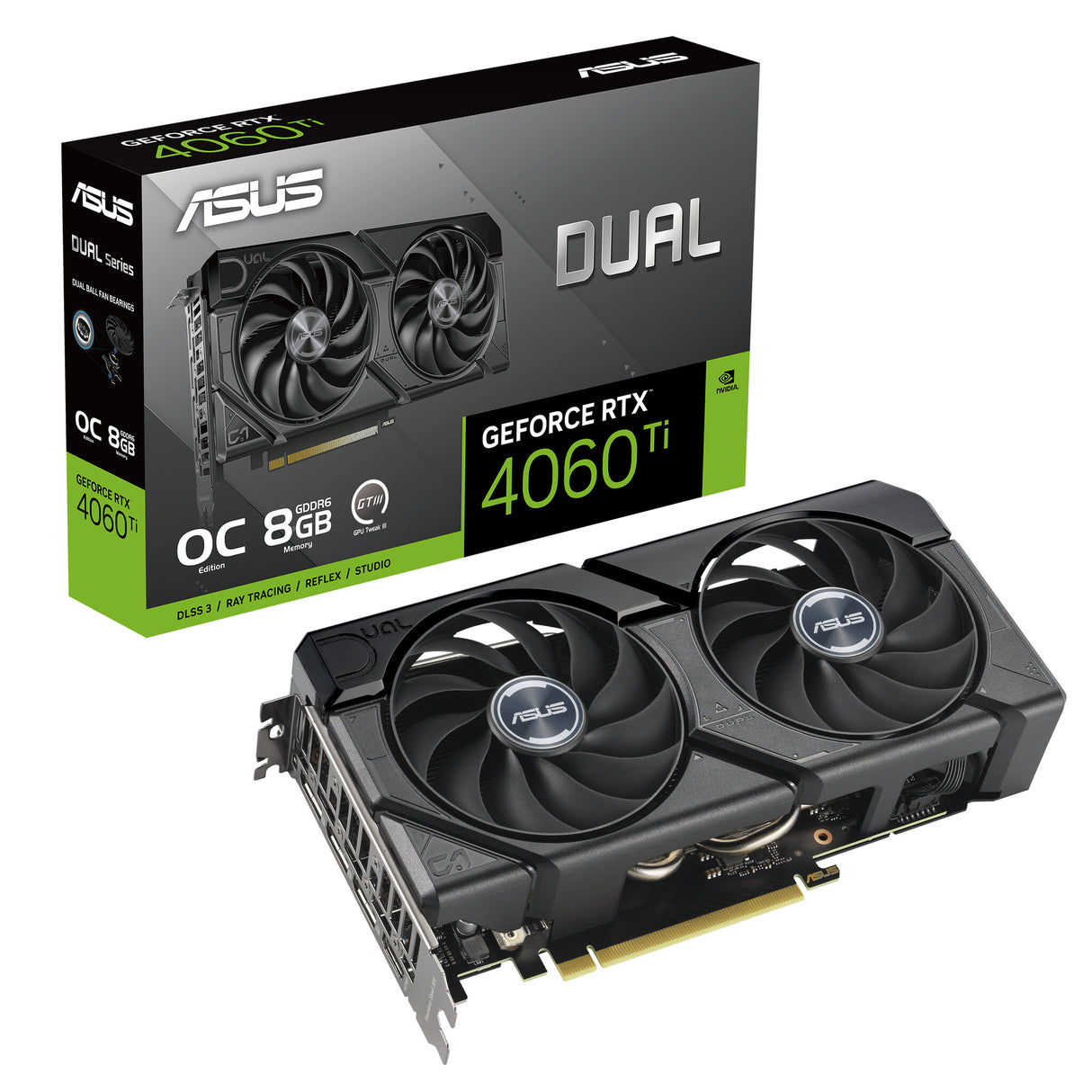 ASUS Dual -RTX4060TI-O8G-EVO NVIDIA GeForce RTX 4060 Ti 8 GB GDDR6