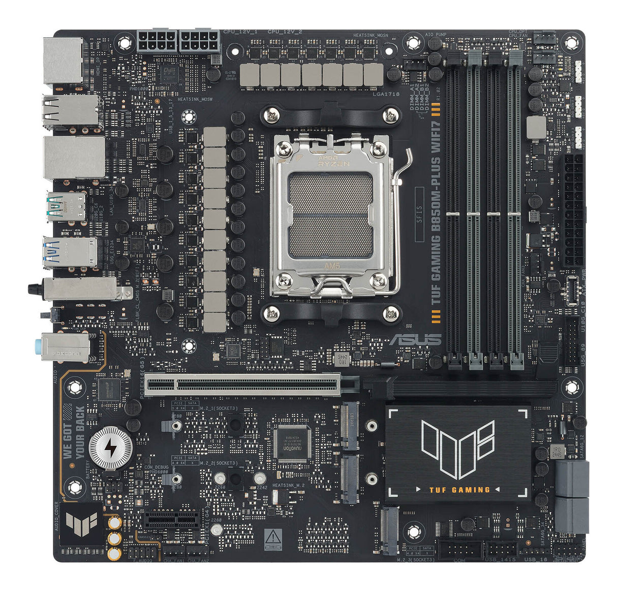 ASUS TUF GAMING B850M-PLUS WIFI7 AMD B850 Socket AM5 micro ATX