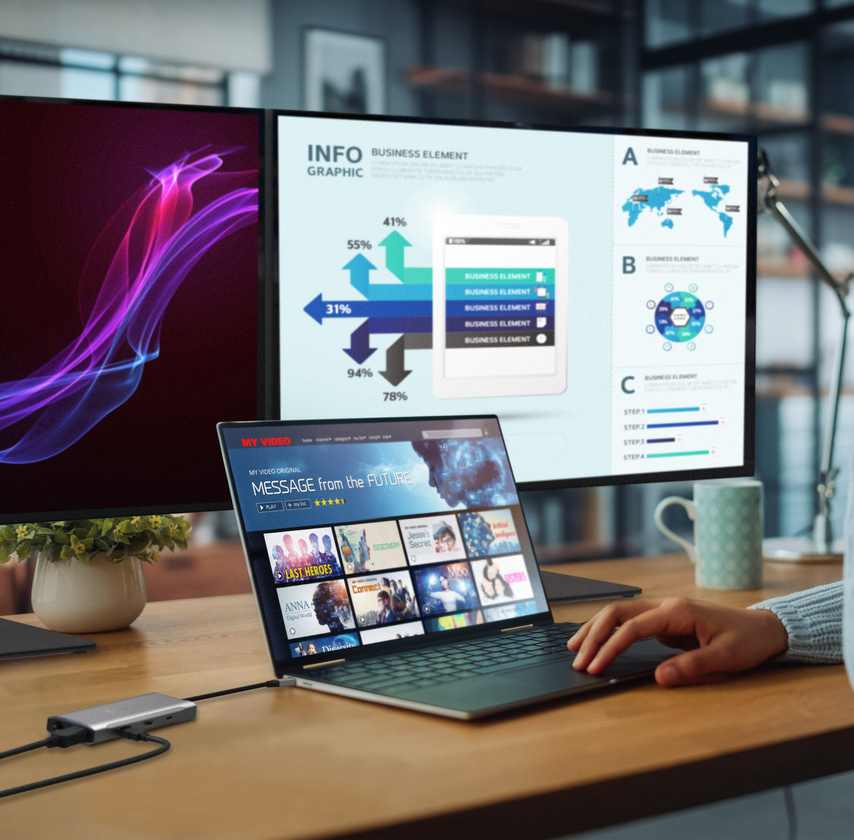 j5create JCD397-N 4K60 Elite USB-C® Multi-Monitor Mini Dock