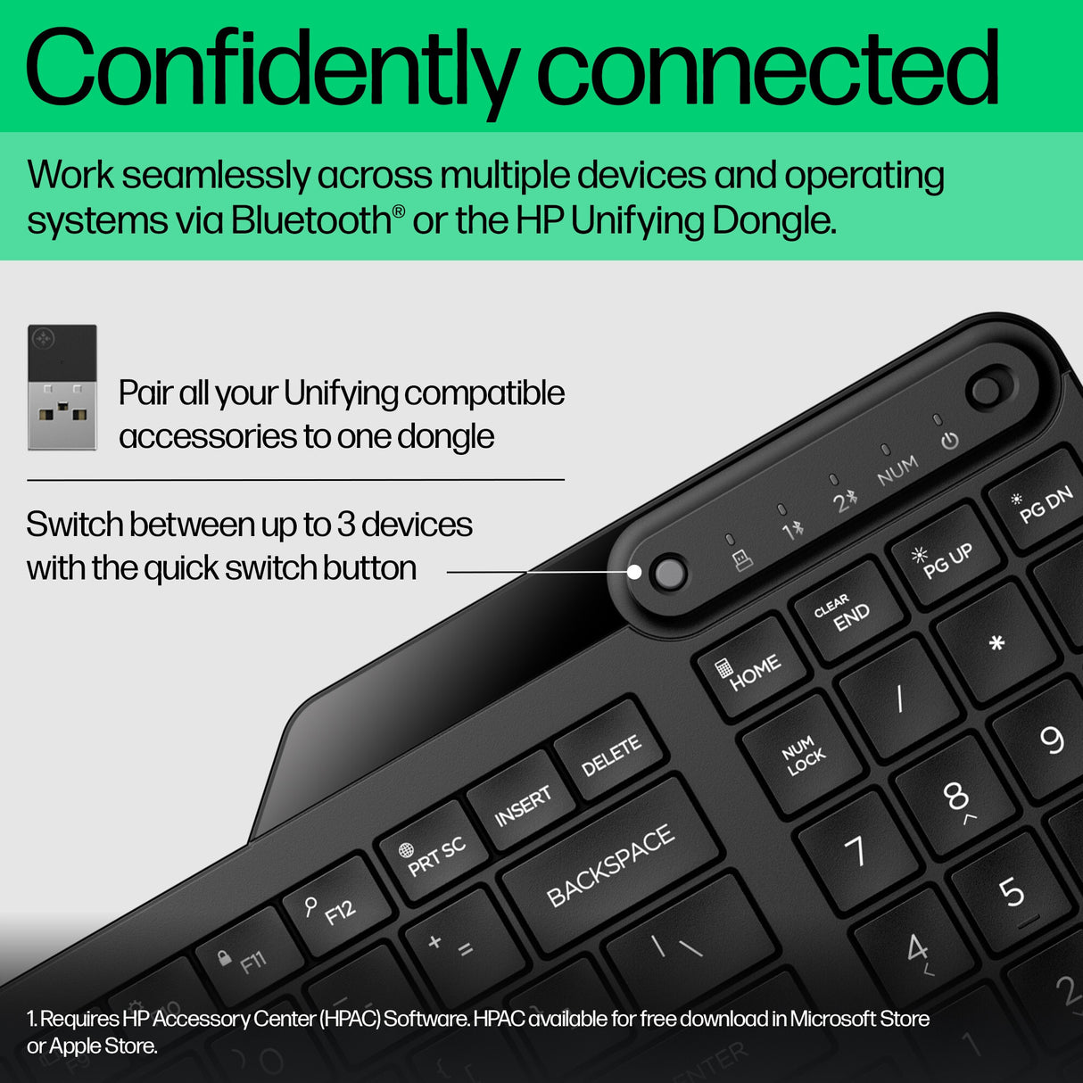 HP 475 Dual-Mode Wireless Keyboard