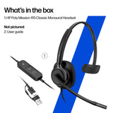 HP Poly Mission 425 Stereo USB Wired Headset (Bulk)
