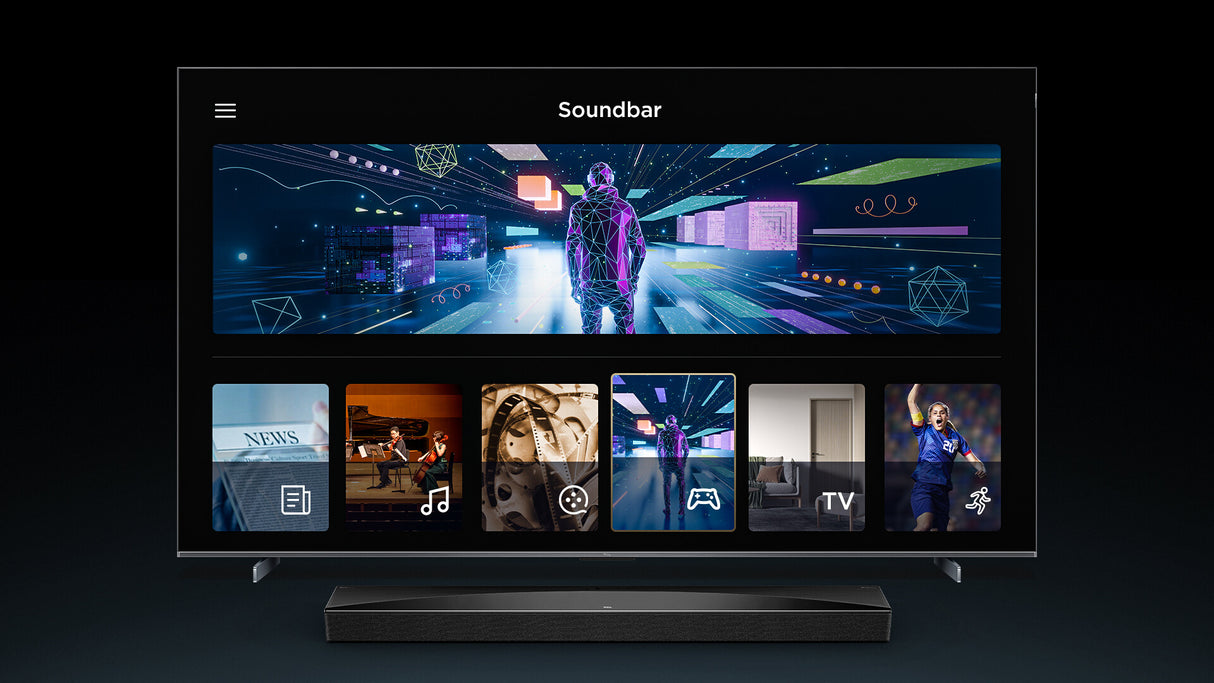 TCL Q75H Q Class 5.1.2 Channel Sound Bar with Dolby Atmos, Ray Danz Technology, and Wireless Subwoofwer