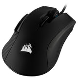 Souris de jeu légère Corsair Ironclaw RGB FPS/MOBA, forme profilée, commutateurs Omron, 18 000 DPI, 7 boutons programmables