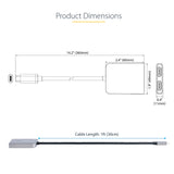 StarTech.com USB-C to Dual HDMI MST HUB - Dual HDMI 4K 60Hz - USB Type C Multi Monitor Adapter for Laptop w/ 1ft/30cm cable - DP 1.4 Multi-Stream Transport Hub - USB-C to HDMI Splitter