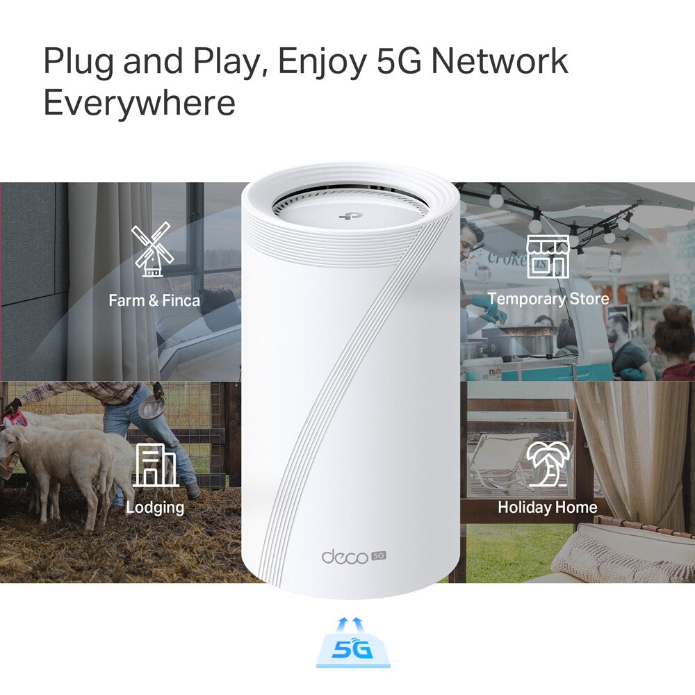 TP-Link 5G BE9300 Whole Home Mesh Wi-Fi 7 Router, Build-In 5G Modem
