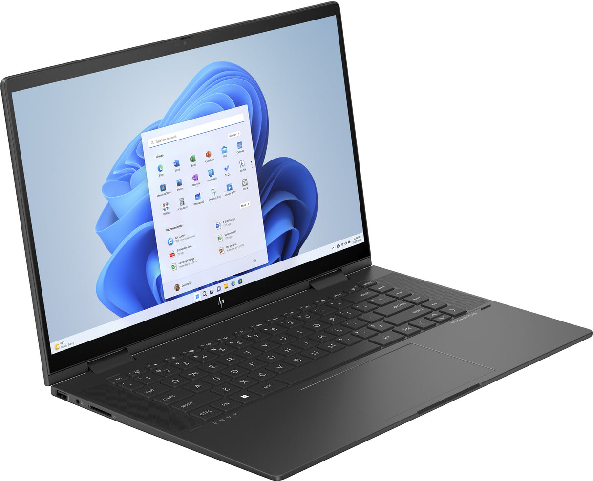 HP ENVY x360 15-fh0001na AMD Ryzen™ 5 7530U Hybrid (2-in-1) 39.6 cm (15.6") Touchscreen Full HD 8 GB LPDDR4x-SDRAM 512 GB SSD Wi-Fi 6E (802.11ax) Windows 11 Home Black