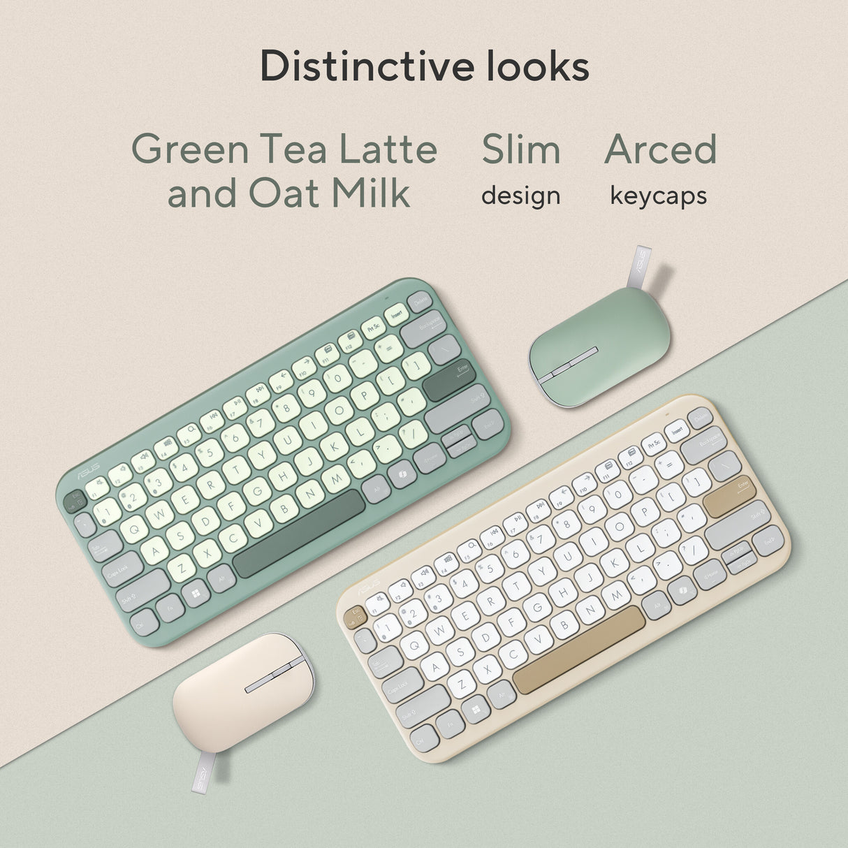 ASUS Marshmallow KW100 keyboard Home Bluetooth Green