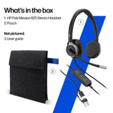 HP Poly Mission 625 Stereo USB Wired Headset (Bulk)