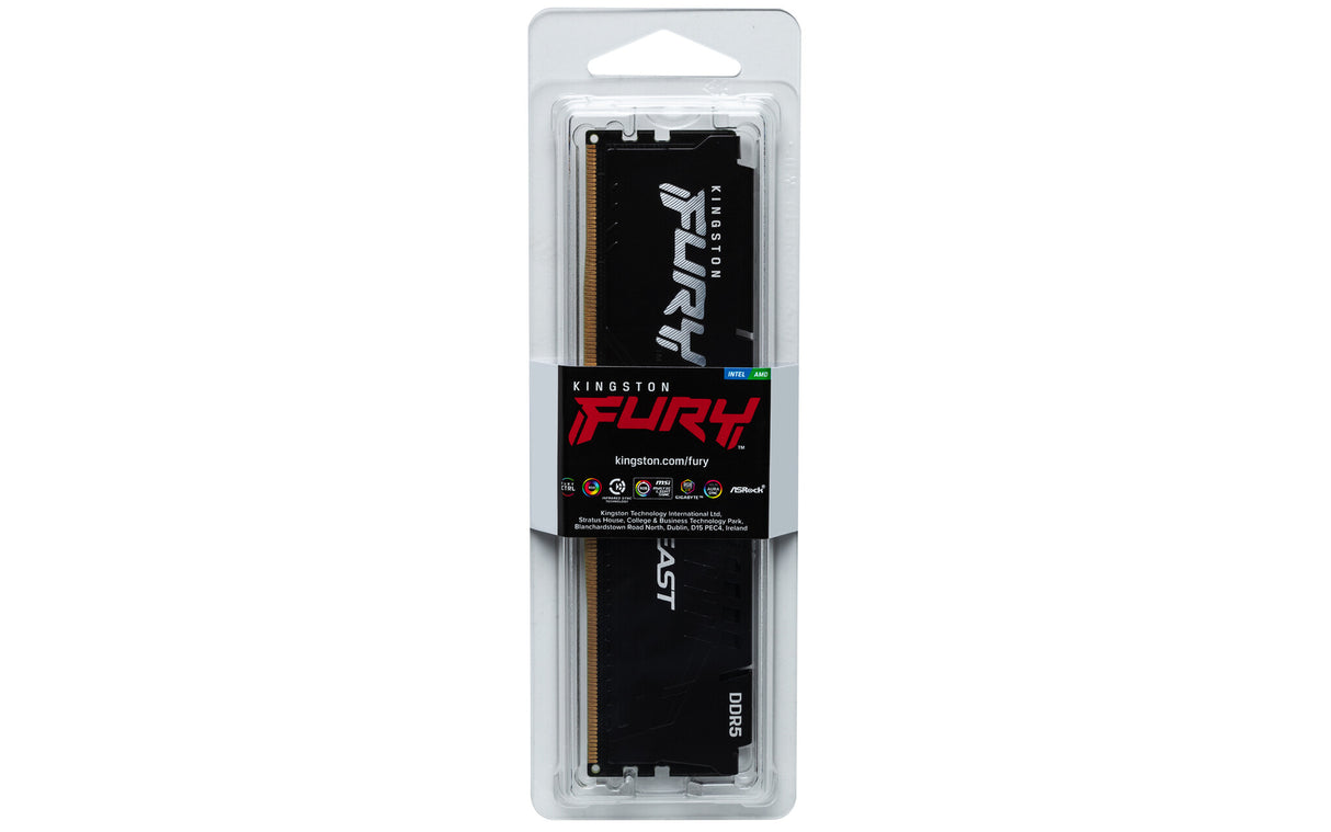 Kingston Technology FURY Beast 16GB 5200MT/s DDR5 CL40 DIMM Black