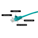 connektgear 2m RJ45 CAT6 UTP Stranded Flush Moulded LS0H Network Cable - 24AWG - Green