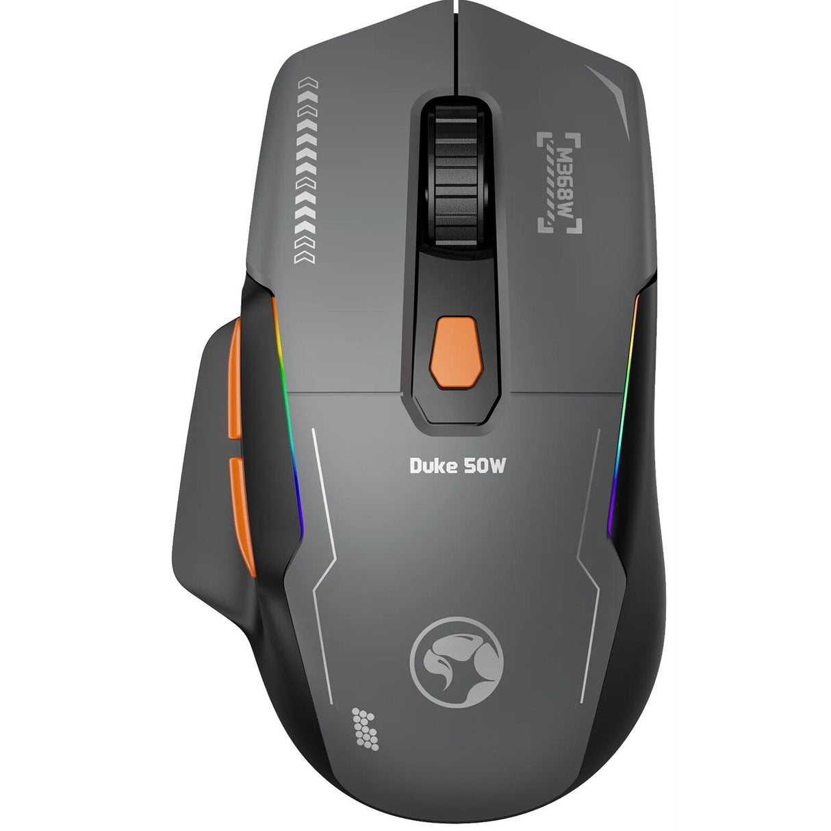 Marvo Duke 50 M368W Wireless Gaming , Tri-Mode Connectivity USB, 2.4GHz & Bluetooth, 6 DPI levels (800 - 12800), 1000Hz Polling Rate, 13 Mode RGB Backlighting, 79g mouse