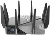 Asus (GT-AXE11000) ROG Rapture AXE11000 Wi-Fi 6E Routeur Wi-Fi 6 tri-bande de jeu, bande 6 GHz, port WAN/LAN 2,5 G, RVB, AiMesh, accélération de jeu