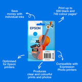 Epson Singlepack Cyan 250XL Violin Claria Photo HD Ink