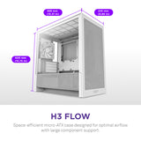 NZXT H9 H3 Flow Midi Tower White