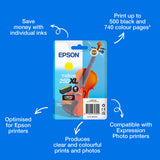 Epson Single Yellow 250XL Violin Claria Photo HD Ink