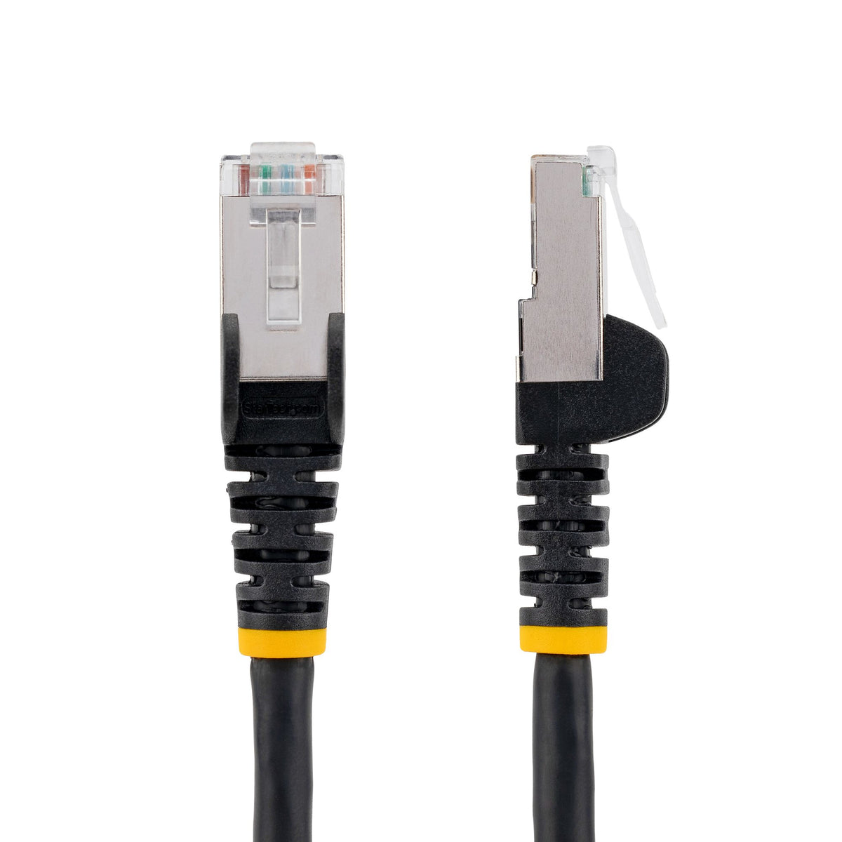 StarTech.com 7.5m CAT6a Ethernet Cable - Black - Low Smoke Zero Halogen (LSZH) - 10GbE 500MHz 100W PoE++ Snagless RJ-45 w/Strain Reliefs S/FTP Network Patch Cord