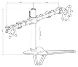 iiyama DS1002D-B1 monitor mount / stand 76.2 cm (30") Desk Black