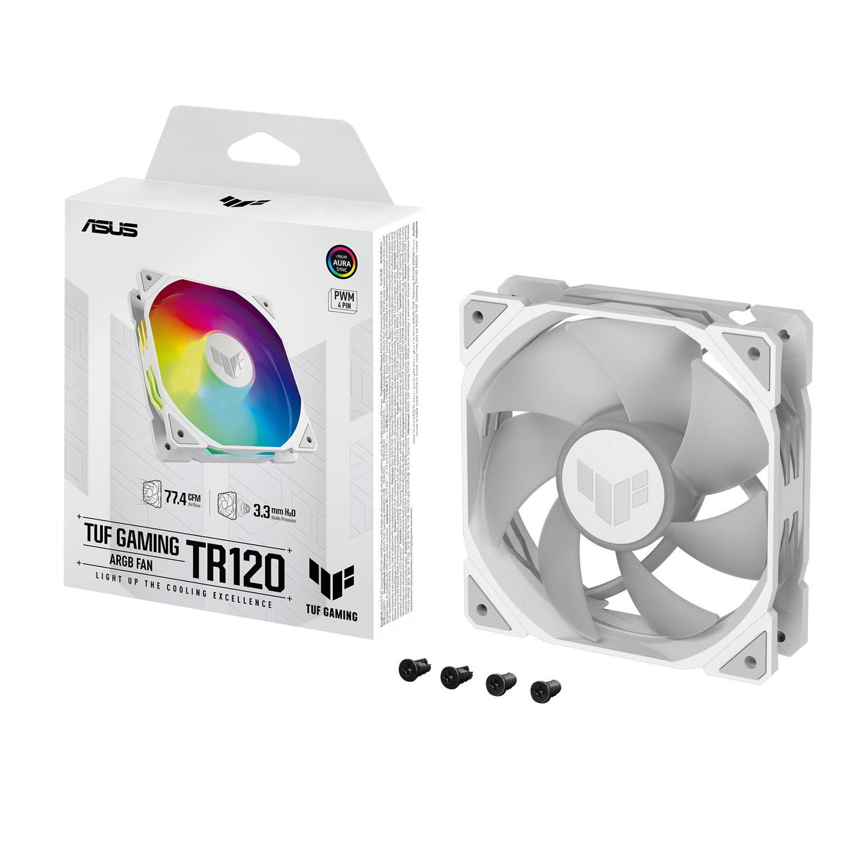 ASUS TUF GAMING TR120 ARGB 1-pack White Computer case Air cooler 12 cm