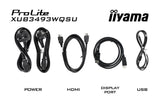 iiyama ProLite XUB3493WQSU-B6 computer monitor 86.4 cm (34") 3440 x 1440 pixels UltraWide Quad HD LED Black