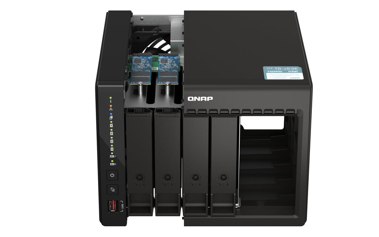 QNAP TS-453E NAS Tower Ethernet LAN Black J6412