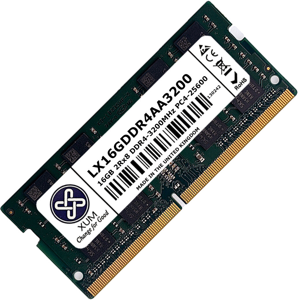 XUM 16GB 1x16GB DDR4 PC4-25600 3200MHz 1.2V 260-Pin Laptop Memory RAM