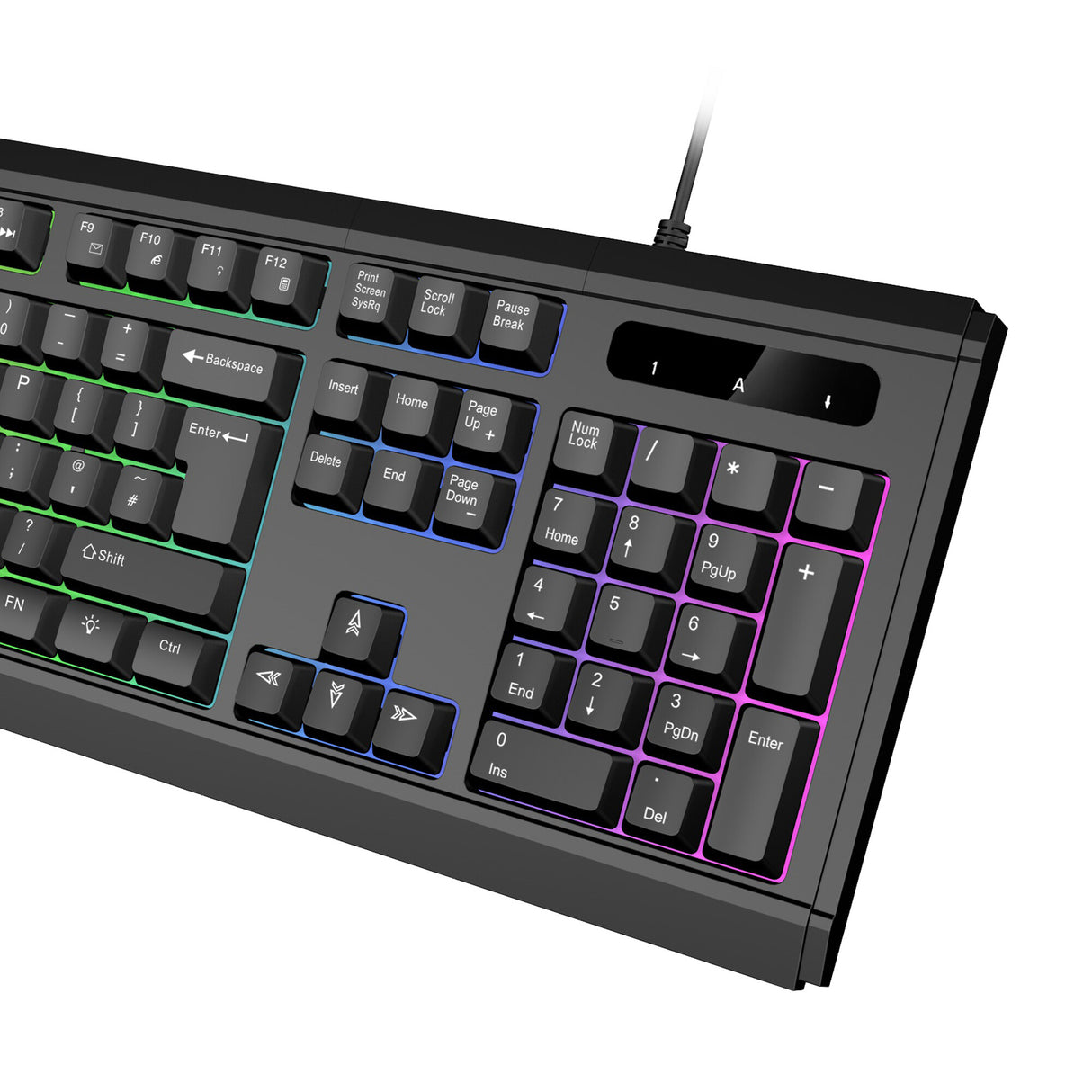 VIDA GAMER BLK 4IN1 USB KB MS HS KIT keyboard Mouse included Gaming QWERTY UK English Black