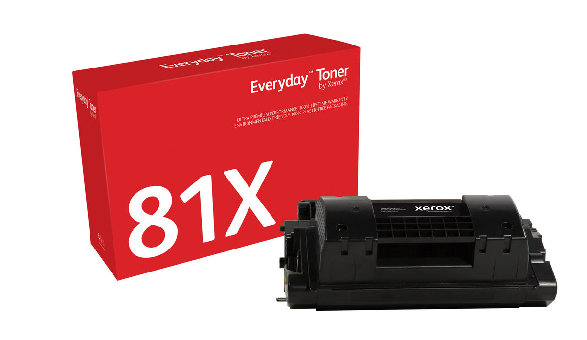 EverydayTM Black Toner by Xerox compatible with HP 81X (CF281X), High capacity