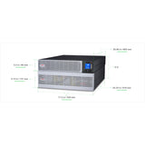 APC Easy UPS On-Line, 6kVA/6kW, Lithium-ion, Rack/Tower 5U, 230V, 1 Hard wire (1P+N+E) outlet, Intelligent Card Slot, Extended runtime, W/ rail kit