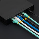 StarTech.com 1m CAT6a Ethernet Cable - Aqua - Low Smoke Zero Halogen (LSZH) - 10GbE 500MHz 100W PoE++ Snagless RJ-45 w/Strain Reliefs S/FTP Network Patch Cord