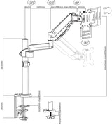 V7 Touch Adjust Monitor Mount